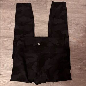 lululemon athletica Black Camouflage Leggings
